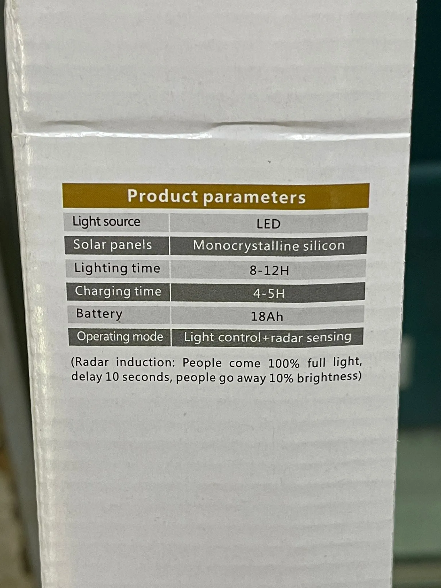 Aiko 120W Led Solar Lamp | Model : LED-GYSSLB120W