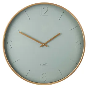 Amalfi Modern Green Wall Clock Pale Green/Gold 60x6x60cm