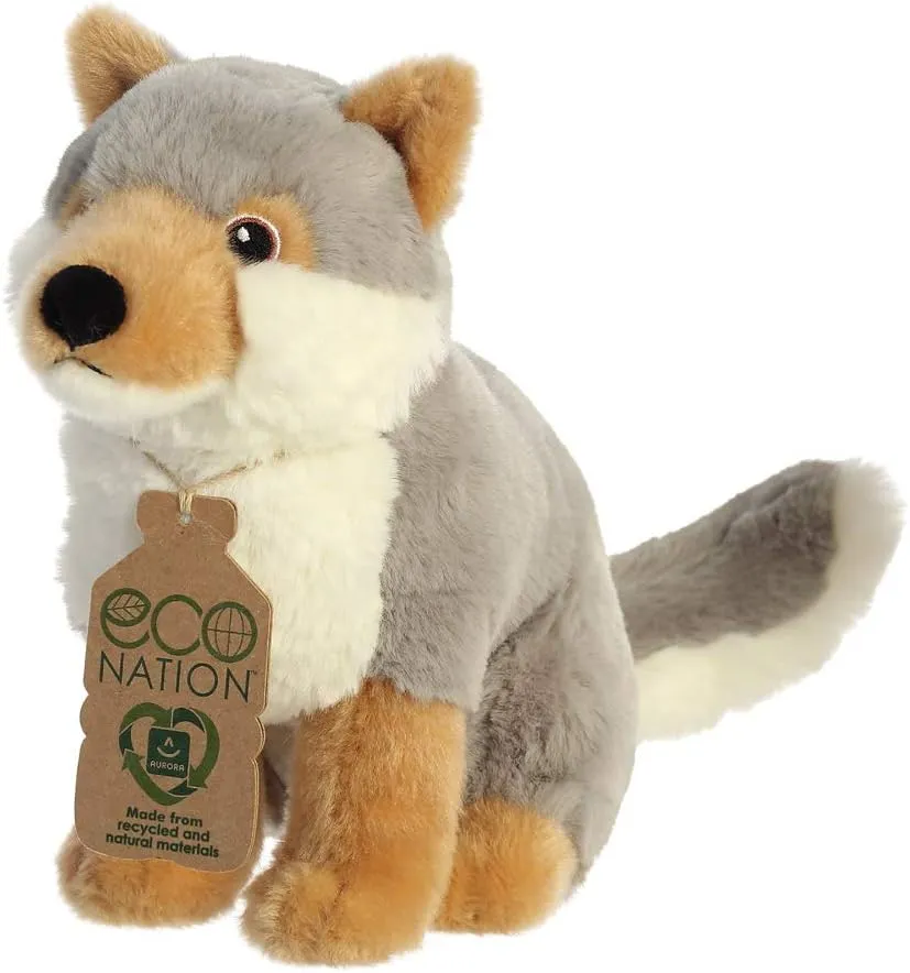 AURORA, 35006, Eco Nation, Wolf, 9.5In, Soft Toy