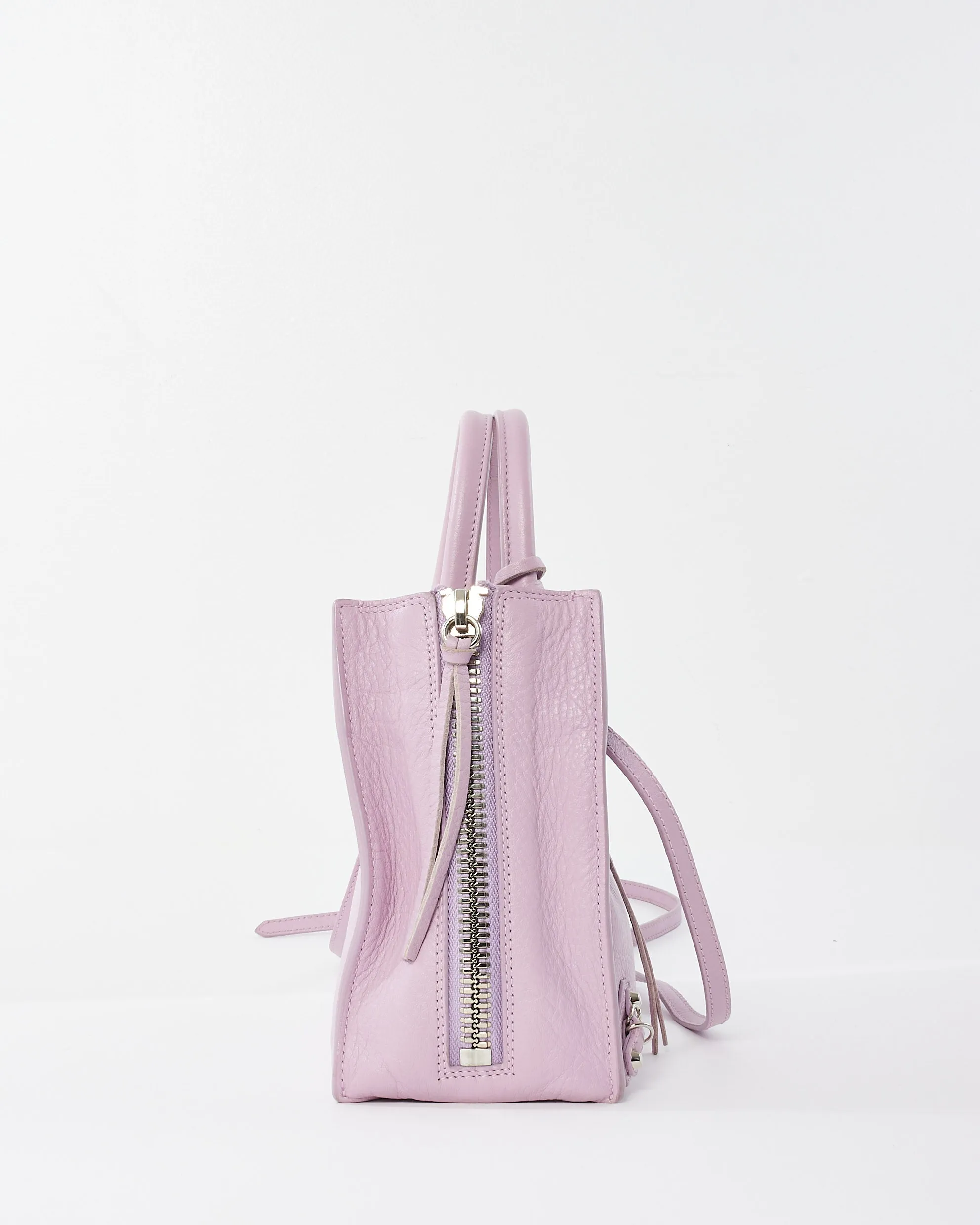 Balenciaga Lilac Leather Papier A4 Mini Tote