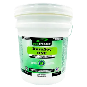 DuraSoy ONE Paint   Primer, Flat, Base 2, 5 Gal