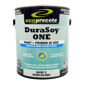 DuraSoy ONE Paint   Primer, Semi-Gloss, Base 2, 1 Gal