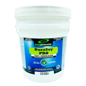 DuraSoy PRO Paint   Primer, Flat, Base 1, 5 Gal