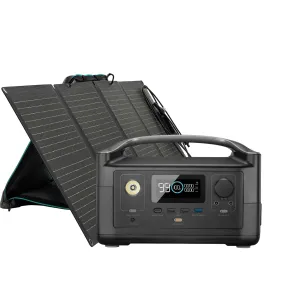 EcoFlow RIVER Plus Solar Generator   1 (One) EcoFlow 110W Portable Solar Panel