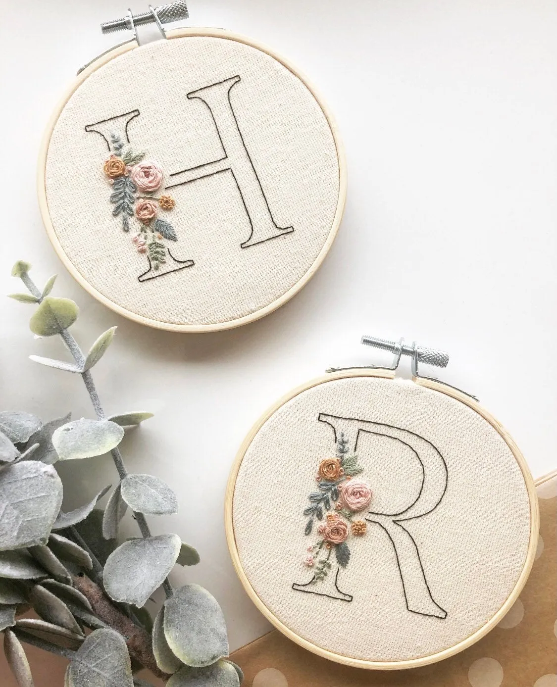 Floral Initial - A-Z Embroidery Patterns