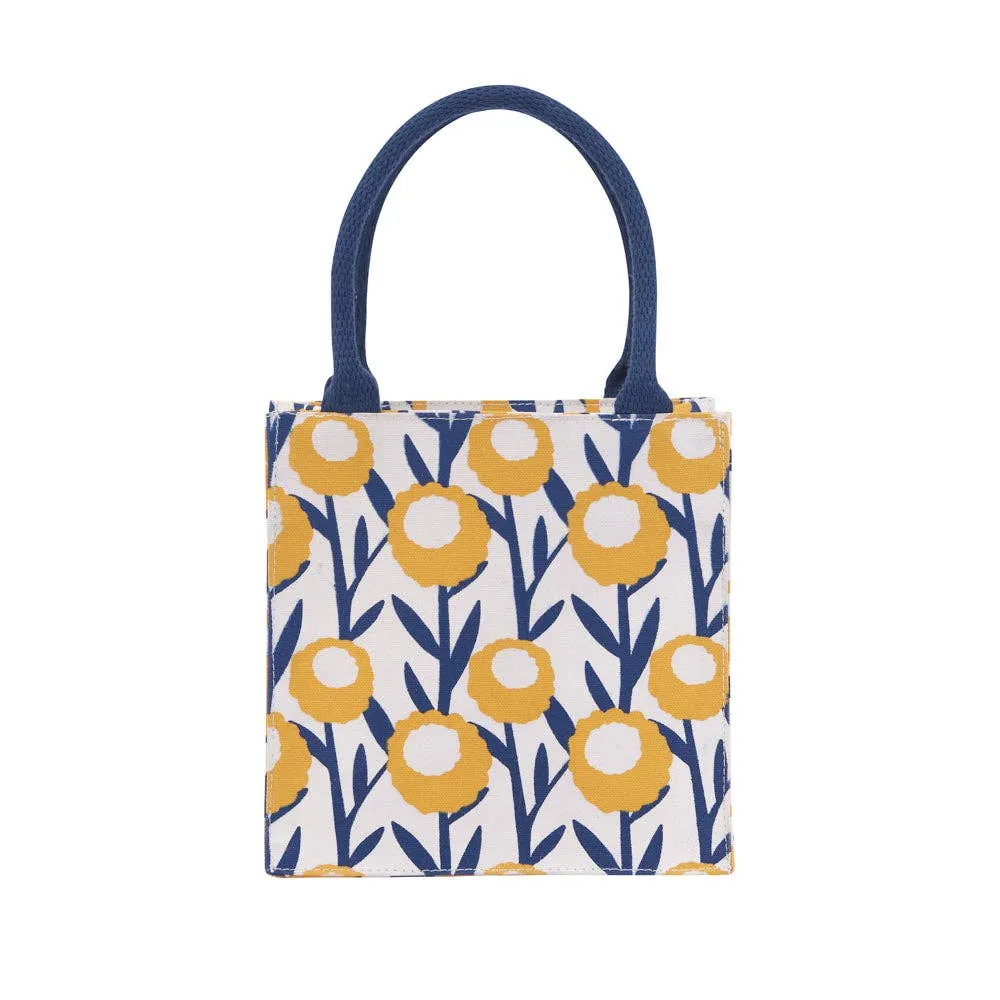 Golden Glow Yellow Itsy Bitsy Reusable Gift Bag Tote