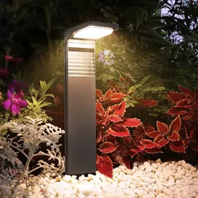 JOFIOS Solar Pathway Lights 4 Pack with Warm White and Cool White Mode, Modern Solar Path Lights Outdoor Waterproof, Perfect Solar Lights for Backyard, Lawn, Driveway, Walkway, Garden Decorative.