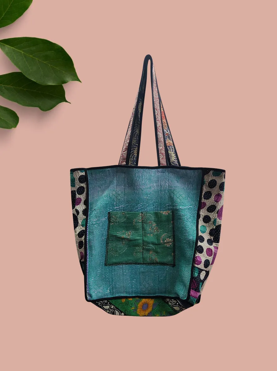 kantha vintage tote