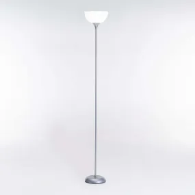 LAMP FLOOR-GREY METAL-WHITE ACRYLIC SHADE 180cm H