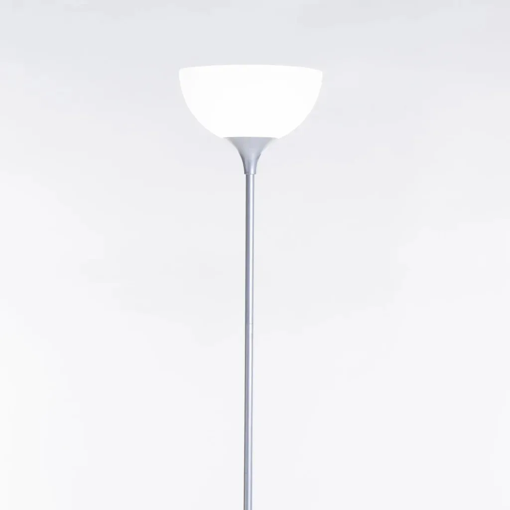 LAMP FLOOR-GREY METAL-WHITE ACRYLIC SHADE 180cm H