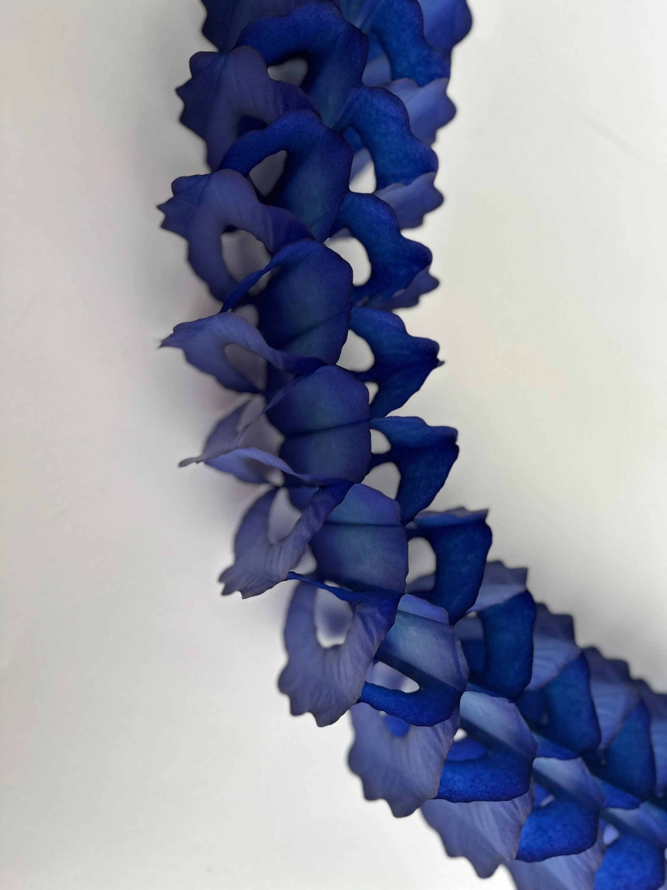 Navy blue  Classic vintage Paper Garlands - set of 3 -  142 " /  360cm - reusable