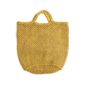 Ochre Jute Macrame Market Bag