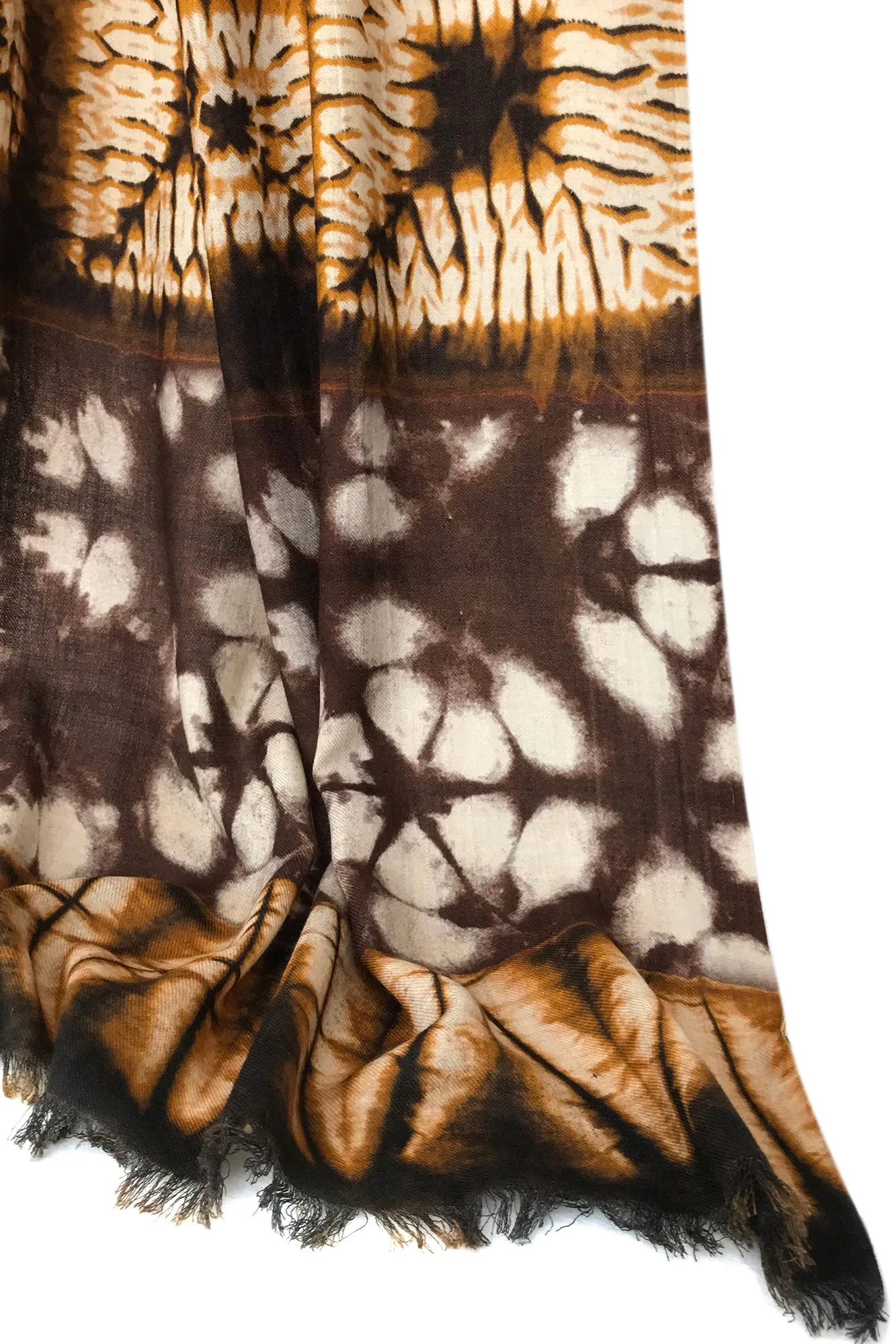 Silk Cashmere - Dimensional Tie & Dye Scarf