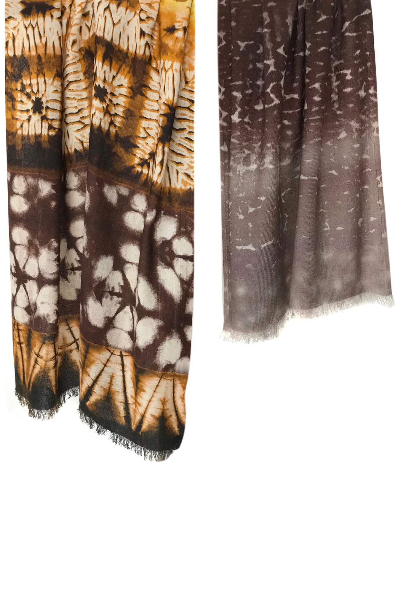 Silk Cashmere - Dimensional Tie & Dye Scarf