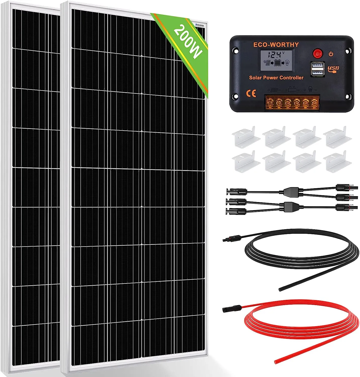 Solar Panel Kit with High Efficiency Monocrystalline Solar Panel