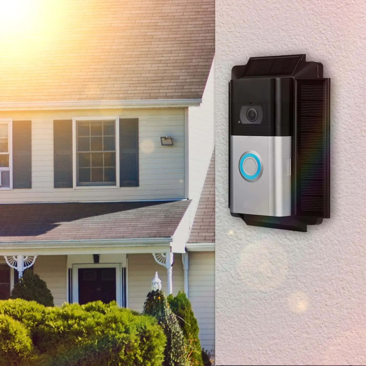 Wasserstein Solar Charger for Ring Video Doorbell 3 / 3 Plus / 4 & Ring Battery Doorbell Pro/Plus